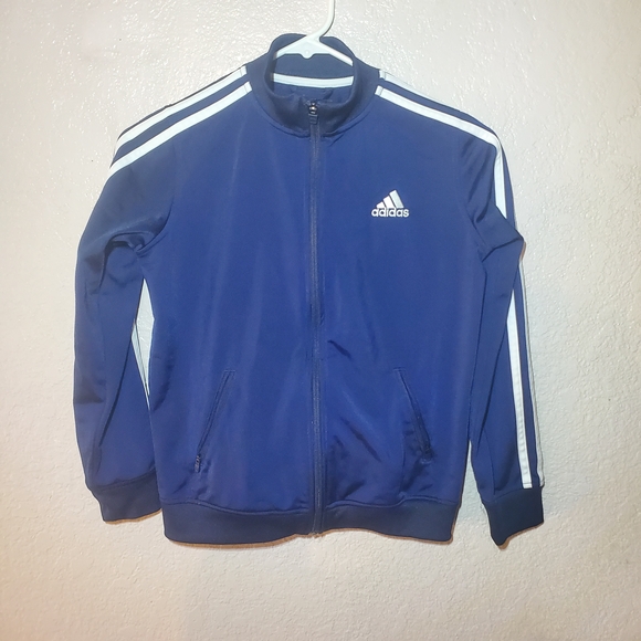 Adidas Boys Blue Track Jacket S - Picture 2 of 7